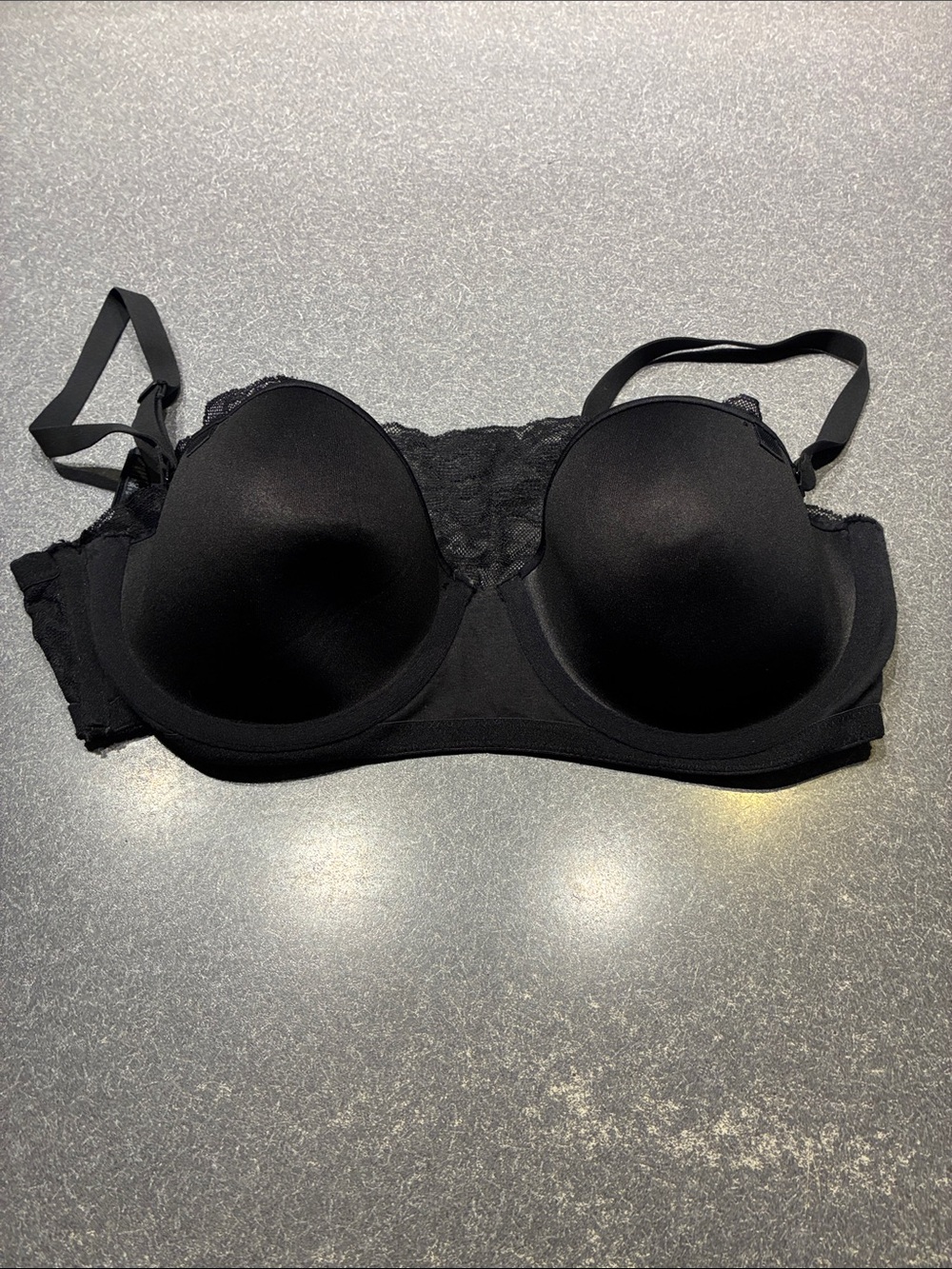 Maidenform Black Lace-Back Molded T-Shirt Bra